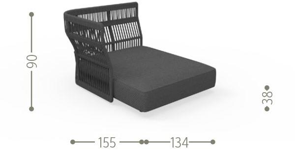 Talenti Модульный садовый диван из ткани и веревки Cliff sun-id-1425103 - Вид №42