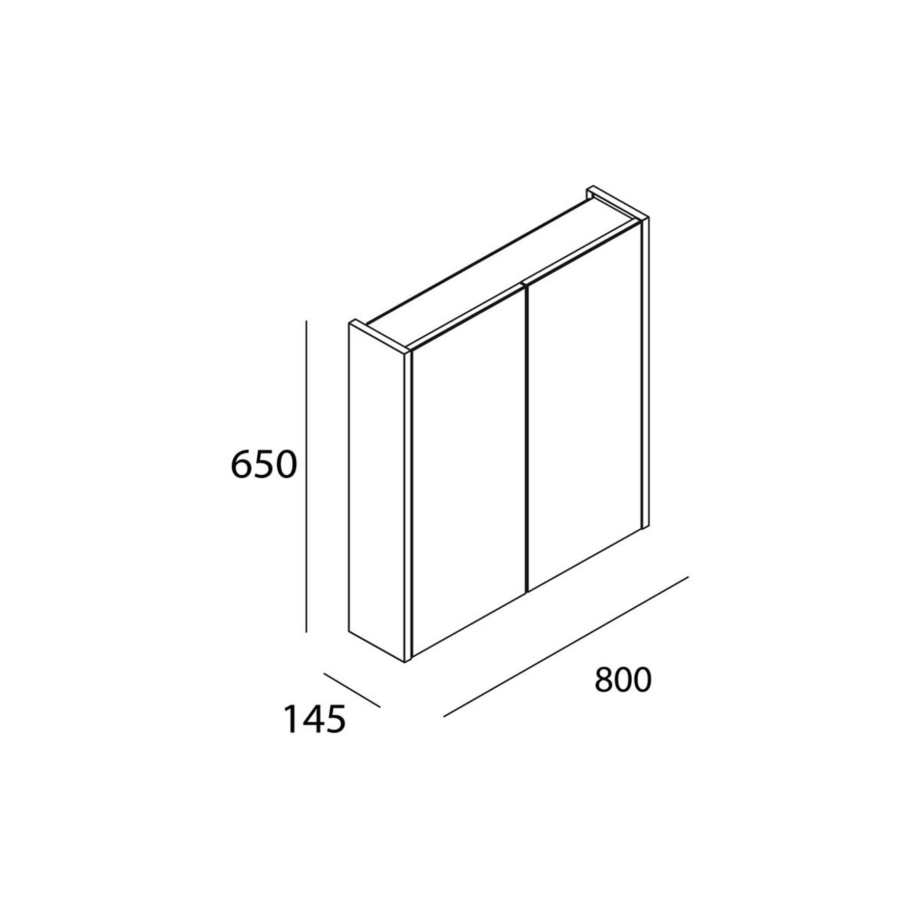 24067 SALGAR Шкаф 2-дверное стекло SCHAWAN 800  - Вид №1
