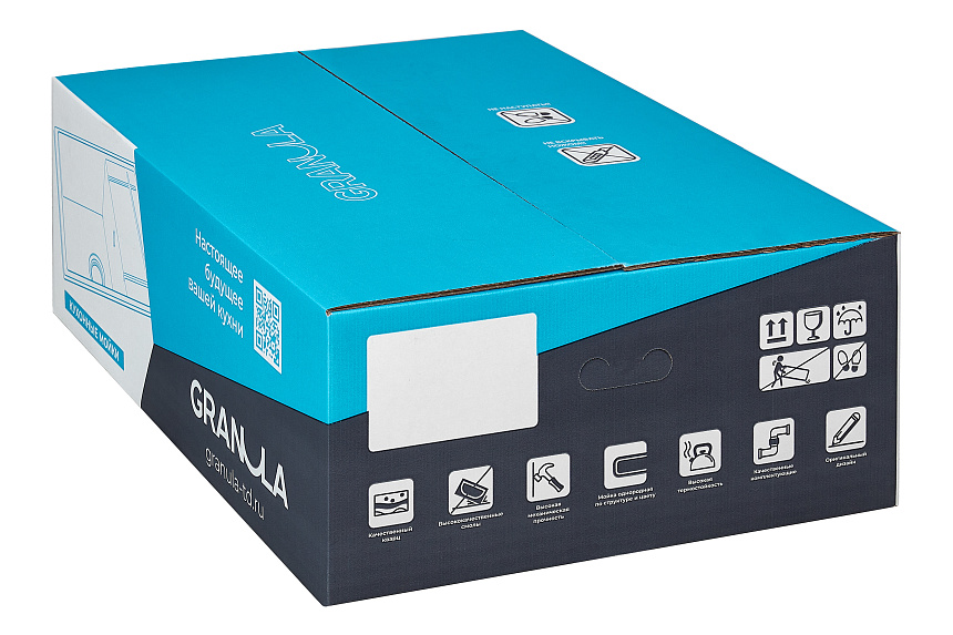 7001, ЧЁРНЫЙ, кухонная мойка, кварц GRANULA 7001-ST121 - Вид №2