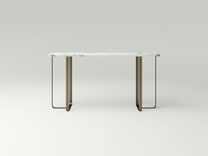 Металлическая консоль с деревянной или каменной столешницей