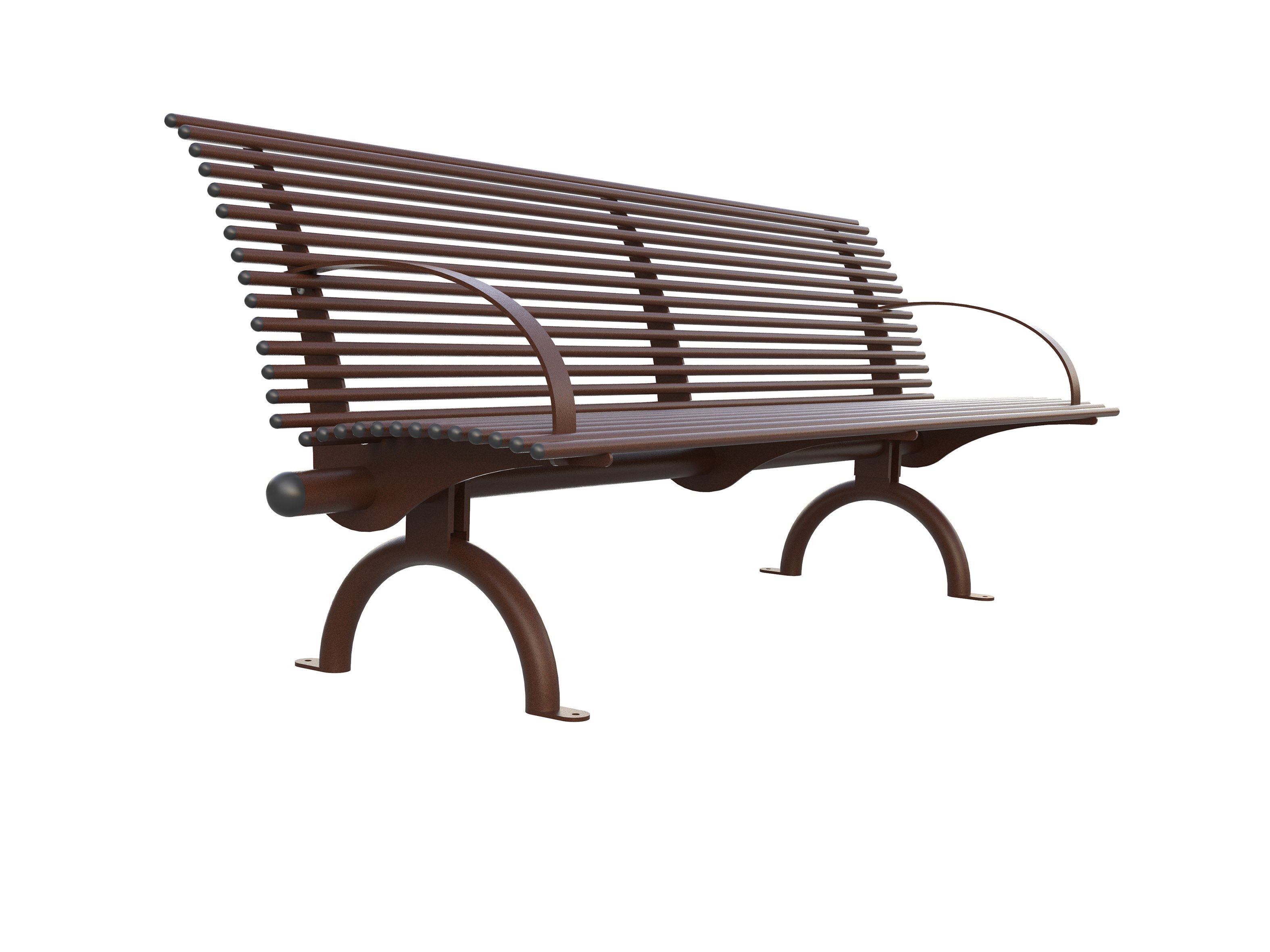 Стальная скамья со спинкой Lazzari Gallipoli ARCH-00148429 - Вид №4