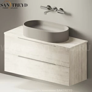 Flaminia BOX Настенная тумба для раковины 105 см с 2-мя ящиками BX838.WR