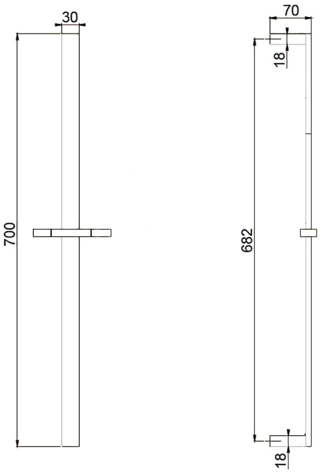 Душевая стойка квадратная Paini 50PZ129QQRI  - Вид №2