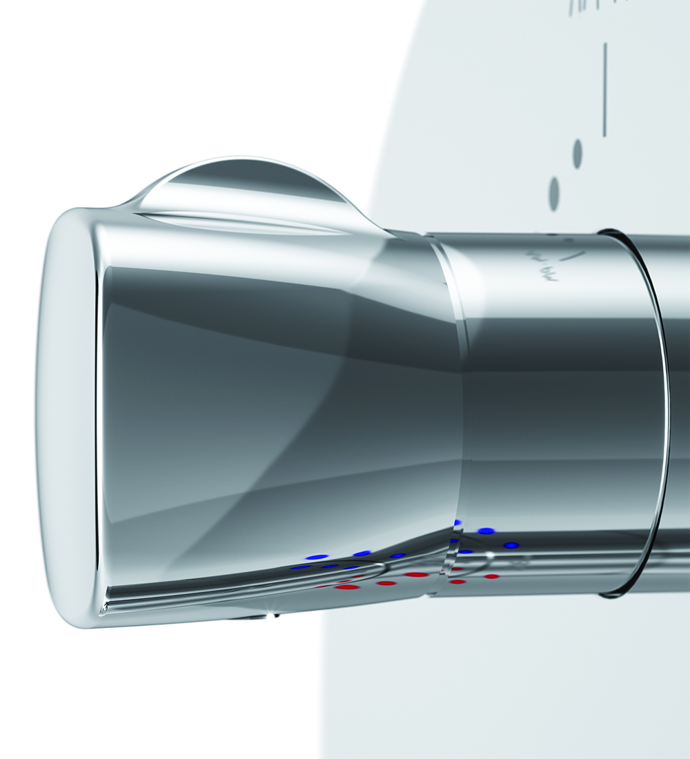 F71A85500 cмеситель д/ванны/душа монтируемый в стену с термостатом хром шт. AM.PM Spirit 2.1  - Вид №5