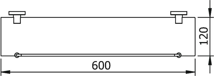 11051F Полка подвесная цвет хром LANGBERGER BURANO - Вид №2