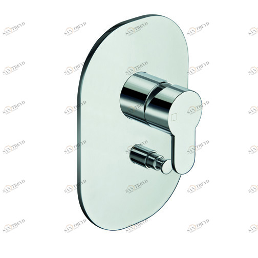 CRIRN689 Внешние части смесителя для ванны / душа для CRICS535 с переключателем на 2 выпускных отверстия и металлической пластиной Cristina Rubinetterie 