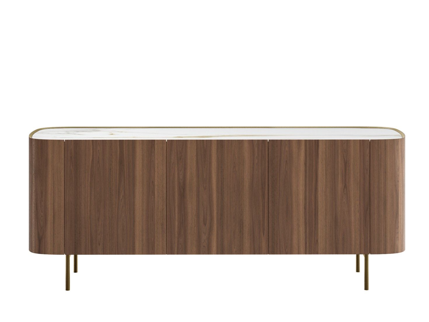 Трехдверный деревянный шпон с окрашенными металлическими ножками EFORMA SYRA ARCH-00142159