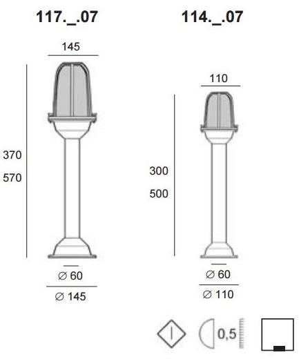 BEL-LIGHTING Световой столб из латуни Cambridge 114 - 117 - Вид №2