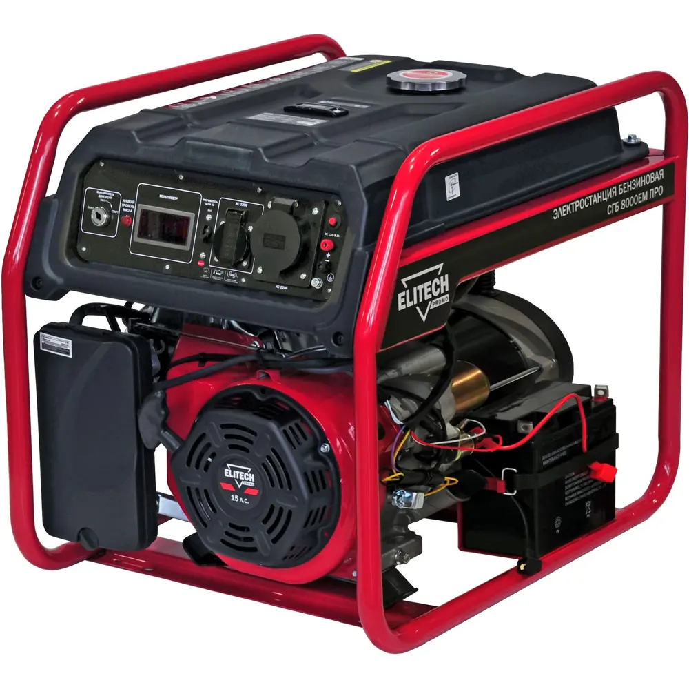Бензиновый генератор Elitech СГБ 8000ЕМ Про — надежный источник питания 6.5 кВт 89410450 STLM-1579018