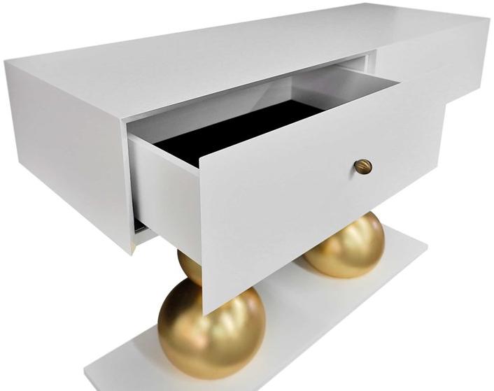 GANSK Лакированная прямоугольная деревянная консоль с ящиками Museu G3600b  - Вид №1