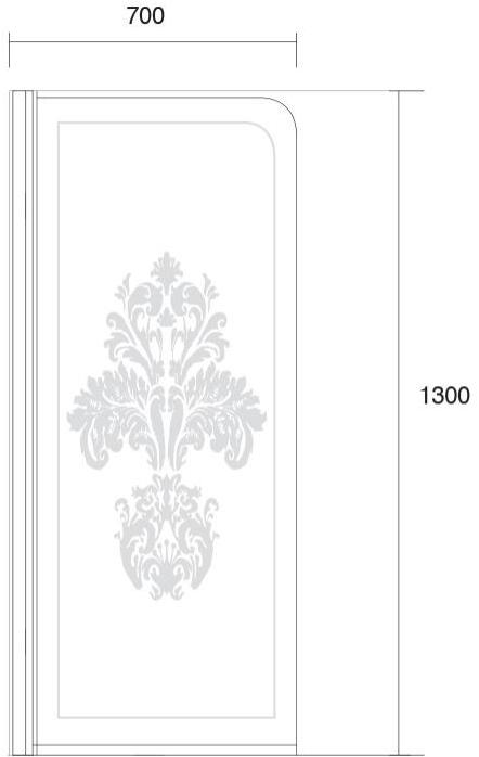 Gentry Home Стеклянная перегородка для ванны Arcadia sun-id-1376808 - Вид №2