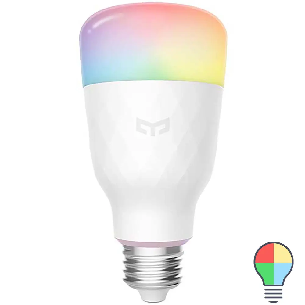 Лампа умная светодиодная Yeelight YLDP13YL E27 220 В 8.5 Вт груша матовая 800 лм, изменяемый цвет света RGB, для диммера STLM-2198268