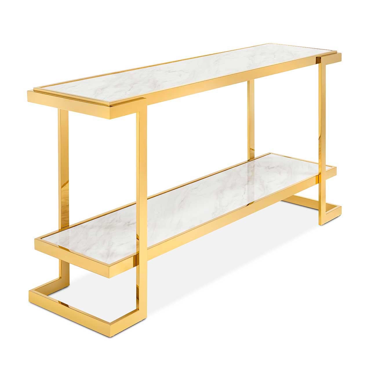 450286-18 ABHIKA CONSOLLE CROWNE MAR H56 150X40 WHITE/GOLD  - Вид №1