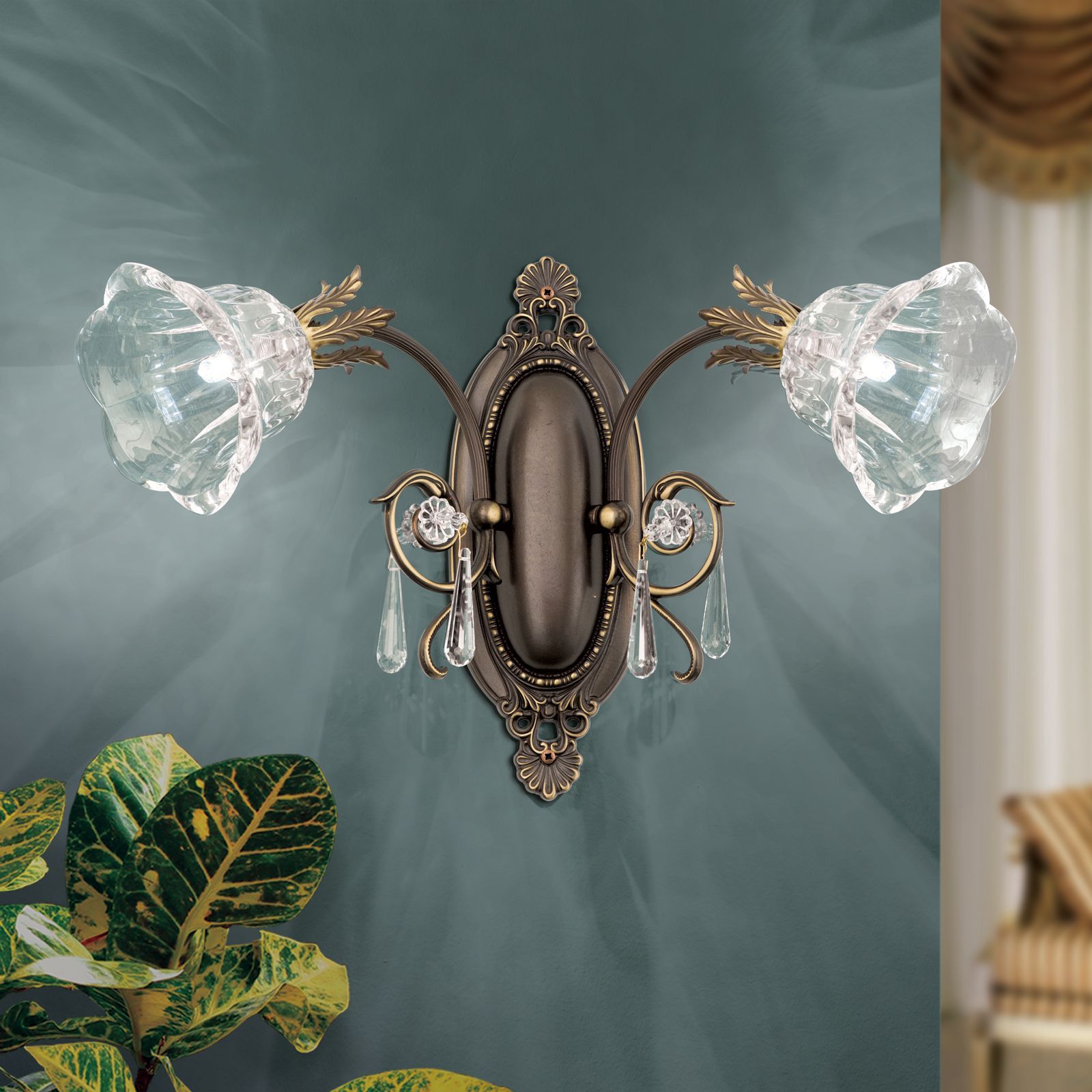 Кристалл и латунь настенный светильник Orion La Boheme ARCH-00031860 - Вид №3