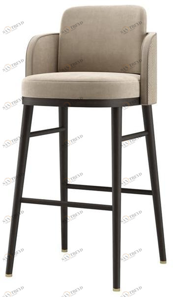 FRATO Бархатный высокий табурет с подлокотниками  Fup270004aae 