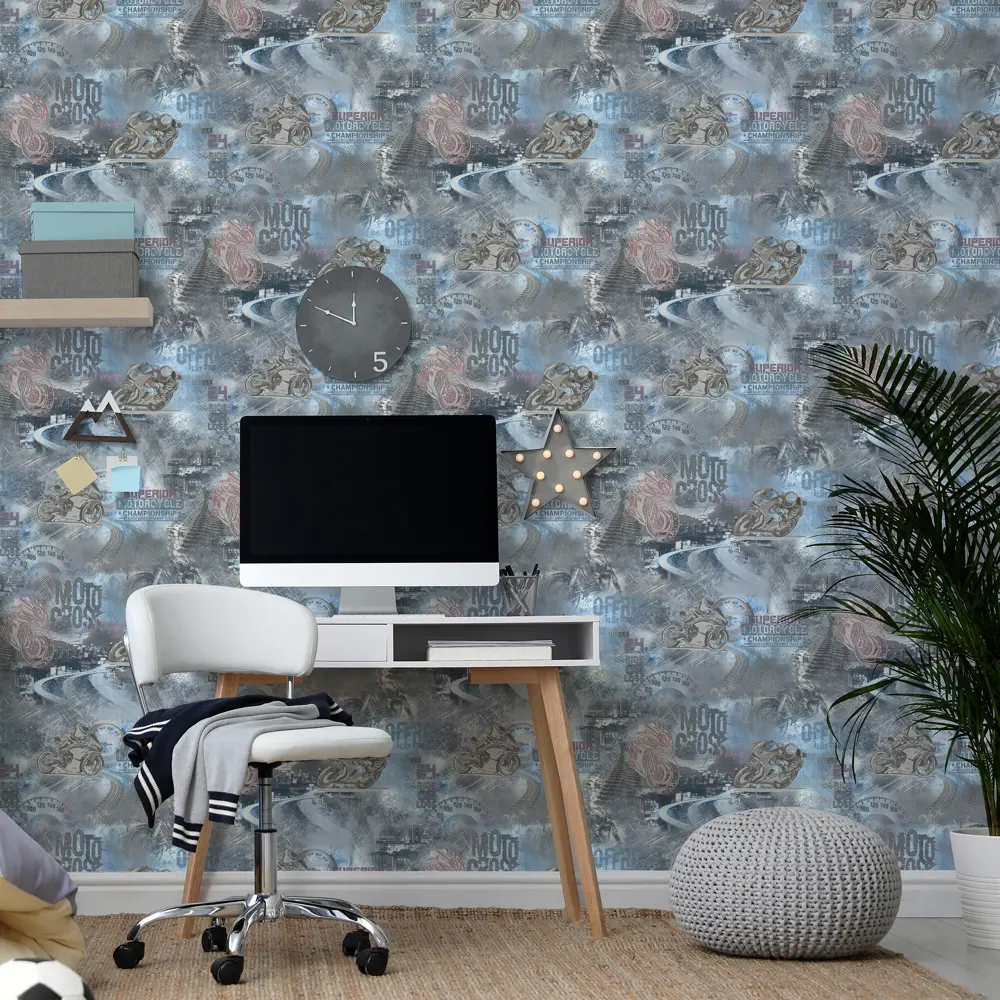 Обои флизелиновые Аспект Ру Экстрим синие 1.06 м 70288-46 АСП STLM-2185030 - Вид №2