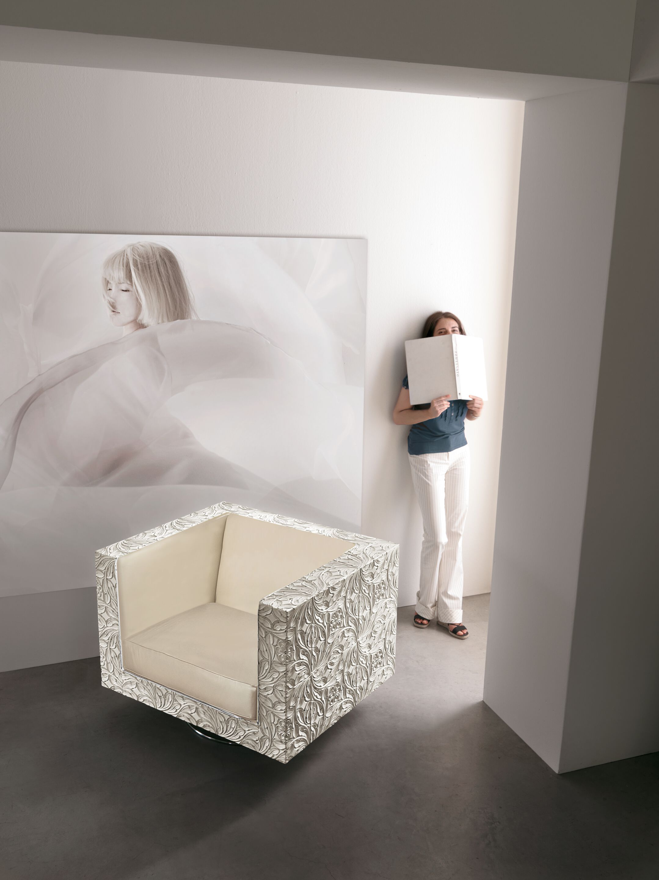 Кожаное кресло с подлокотниками Bizzotto Italia Symphony-Infinity ARCH-00093660 - Вид №1