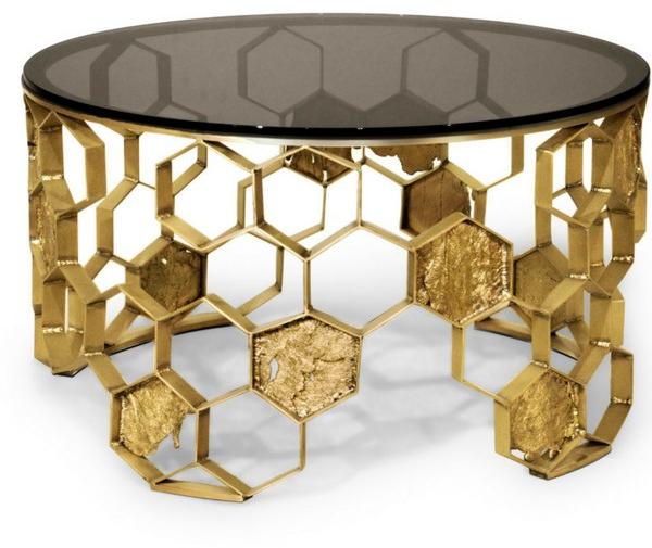 BRABBU Круглый журнальный столик из латуни sun-id-1399348 - Вид №2