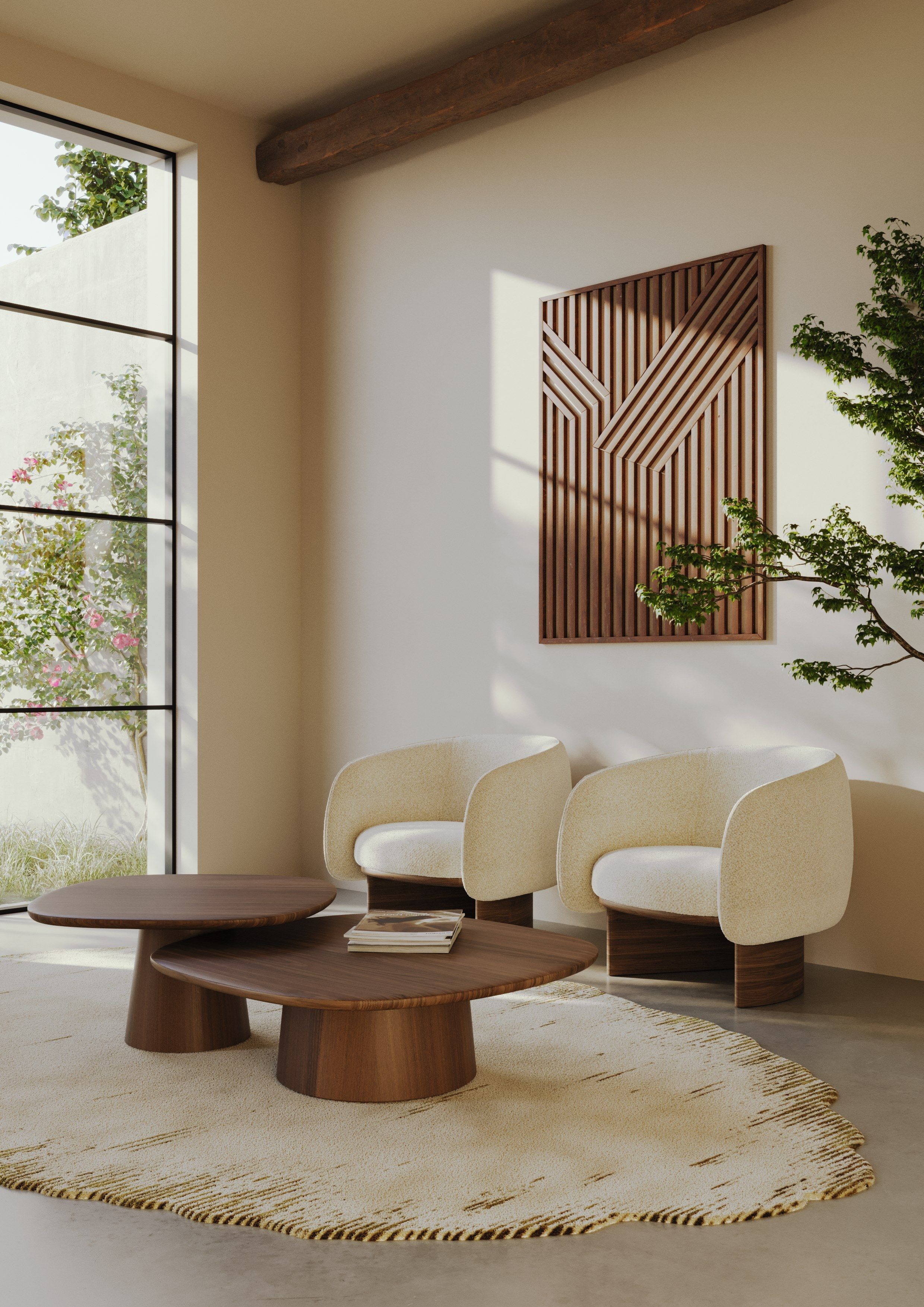Деревянный низкий квадратный журнальный столик для гостиной Wewood Amos ARCH-00024447 - Вид №6