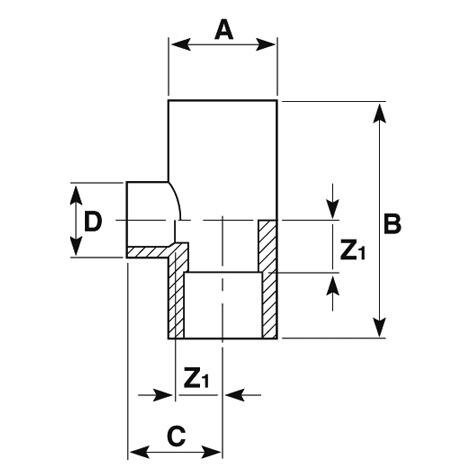 SANIT 72202001075063 Тройник 90 ° ABS снижена  - Вид №1