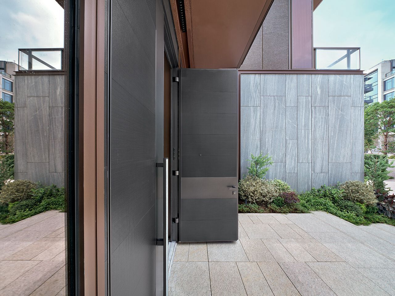 Бронированная входная дверь Laminam® Cor-Ten Oikos Tekno ARCH-00093969 - Вид №1