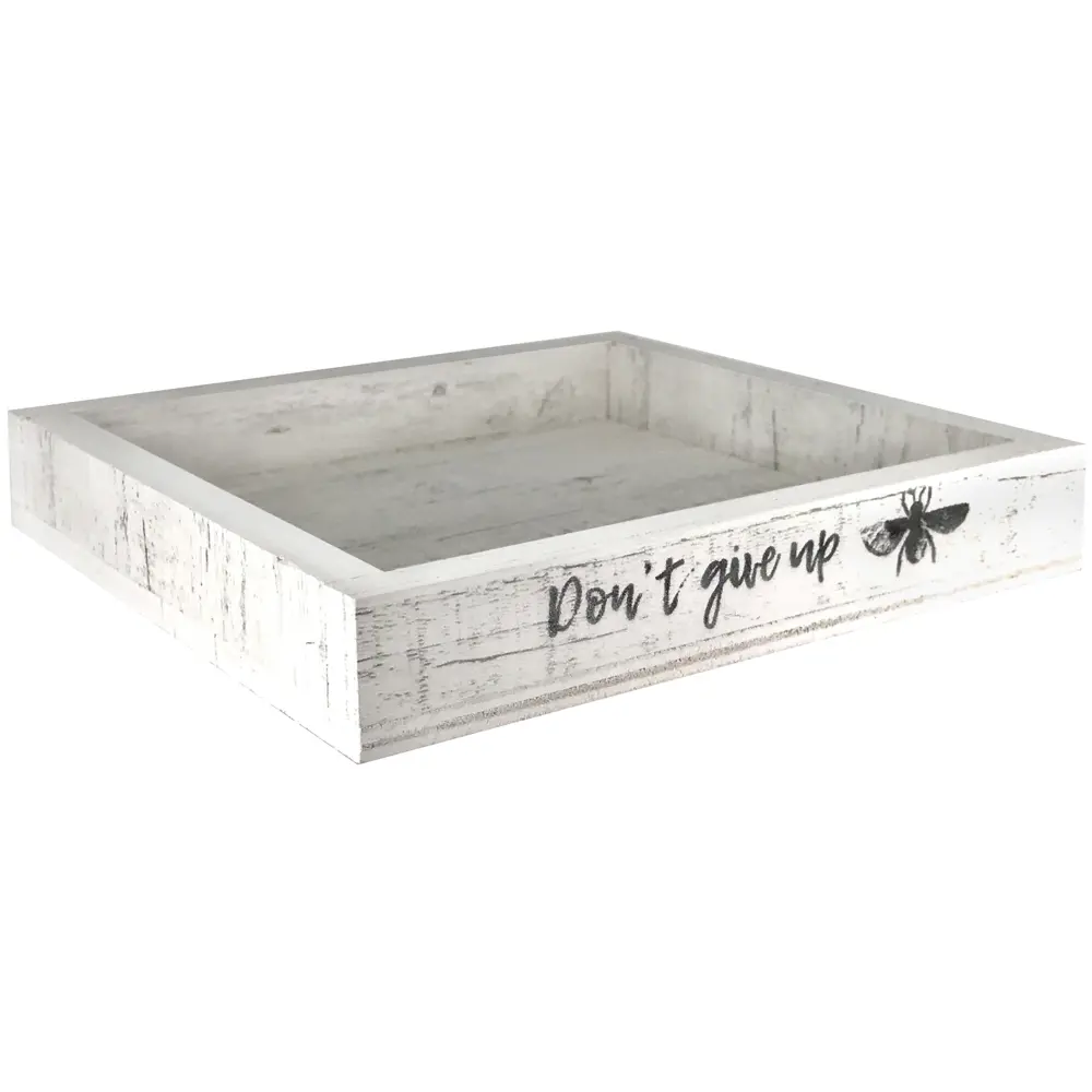 Поднос-мини квадратный 16x16 см Графио П4 дерево цвет белый Santreyd STLM-2206105