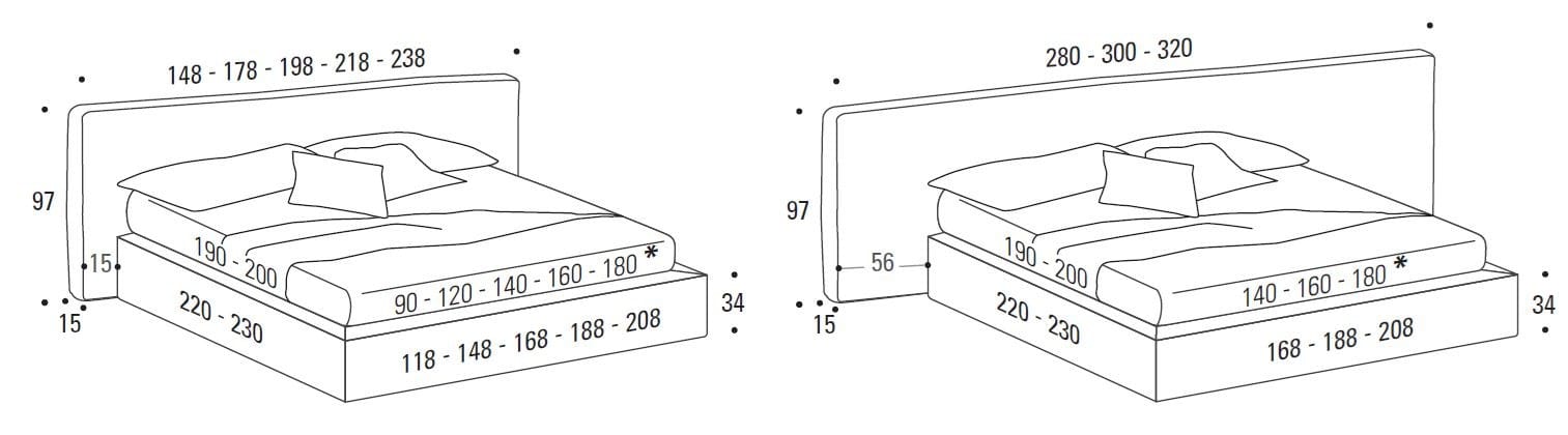 Двуспальная кровать для хранения ткани с мягким изголовьем Felis Bedstories ARCH-00081168 - Вид №22