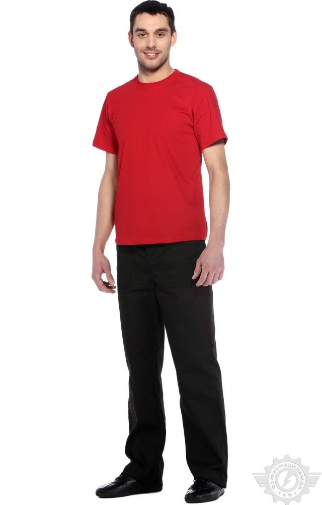 61128 Футболка "Престиж" красная  Одежда для официантов  размер XXXL (56) Спецодежда  - Вид №8