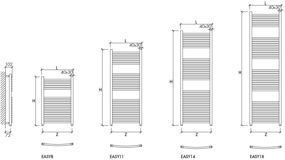 SCIROCCO H Настенный стальной полотенцесушитель Scaldasalviette sun-id-1354374 - Вид №2
