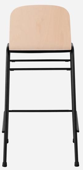 Hem Барный стул из стали и дерева со спинкой Touchwood sun-id-1468804 - Вид №3