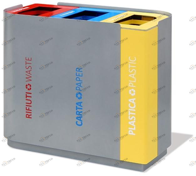DIMCAR Контейнер для мусора из оцинкованной стали для раздельного сбора мусора  G456 