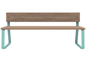 Скамья WPC со спинкой