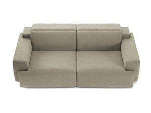 2-местный тканевый диван с откидной спинкой