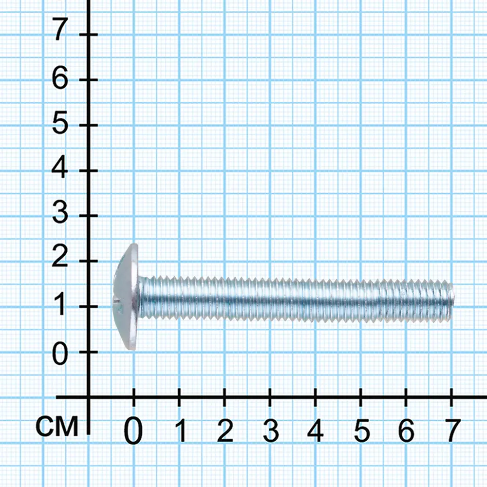 Болт мебельный DIN 607С оцинкованная сталь 10x70 мм Santreyd STLM-2170673 - Вид №2
