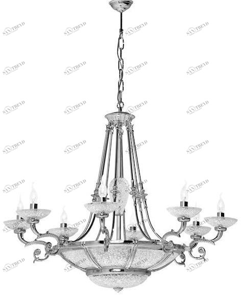 Possoni Illuminazione Хромированная люстра с хрусталем ручной работы Picasso 4999/6+8