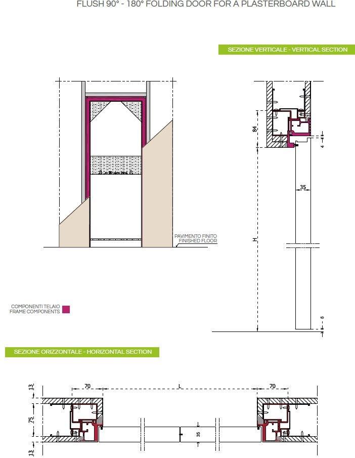 PLAN® Складывающаяся дверь заподлицо со стеной sun-id-1410201 - Вид №6
