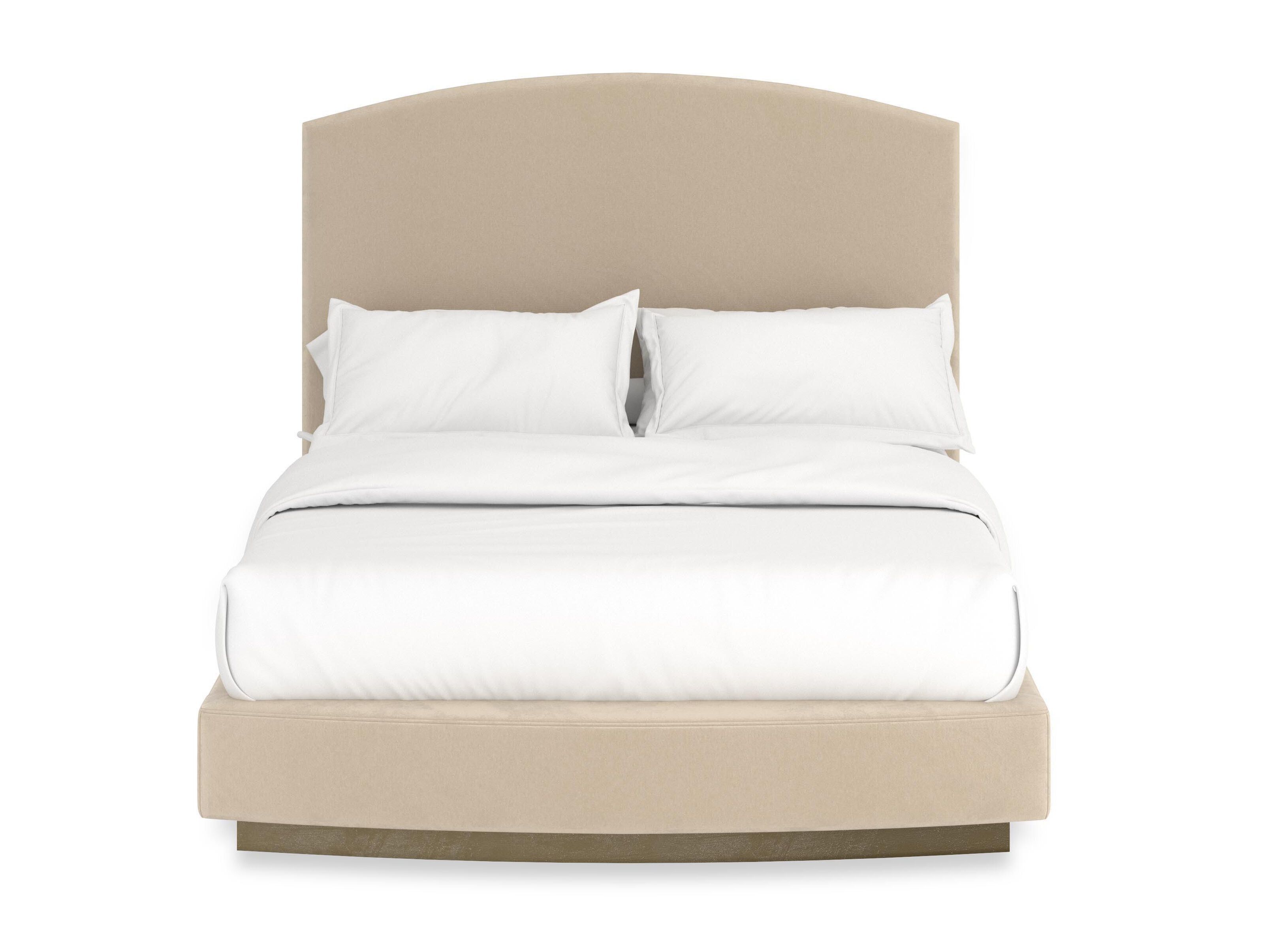 Двуспальная кровать из ткани с мягким изголовьем Caracole ARTOIS ARCH-00031096