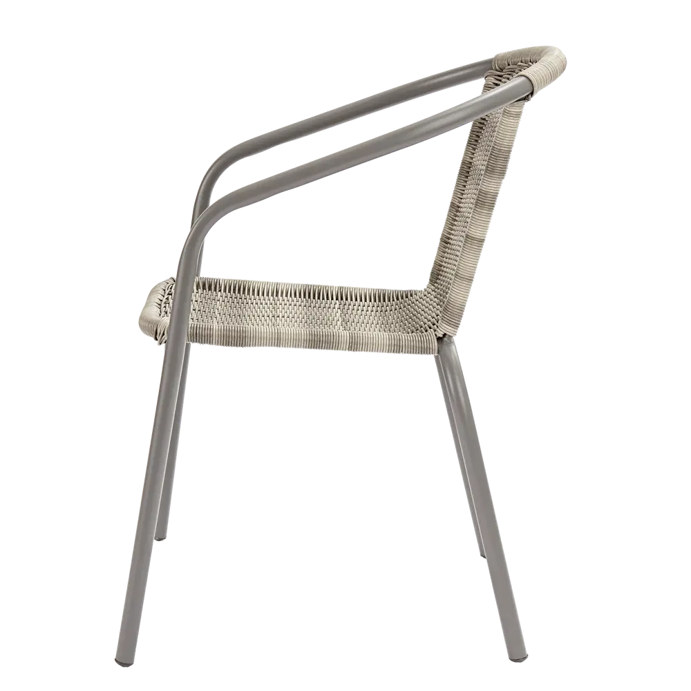 Кресло садовое Elia 59x53x76 см искусственный ротанг/сталь бежевый 82232566 STLM-2177988 Santreyd Товар без серии - Вид №2