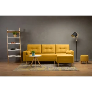 92008518 Раскладной диван Divan.ru Нумо 216x87x137 см велюр цвет жёлтый STLM-1437713
