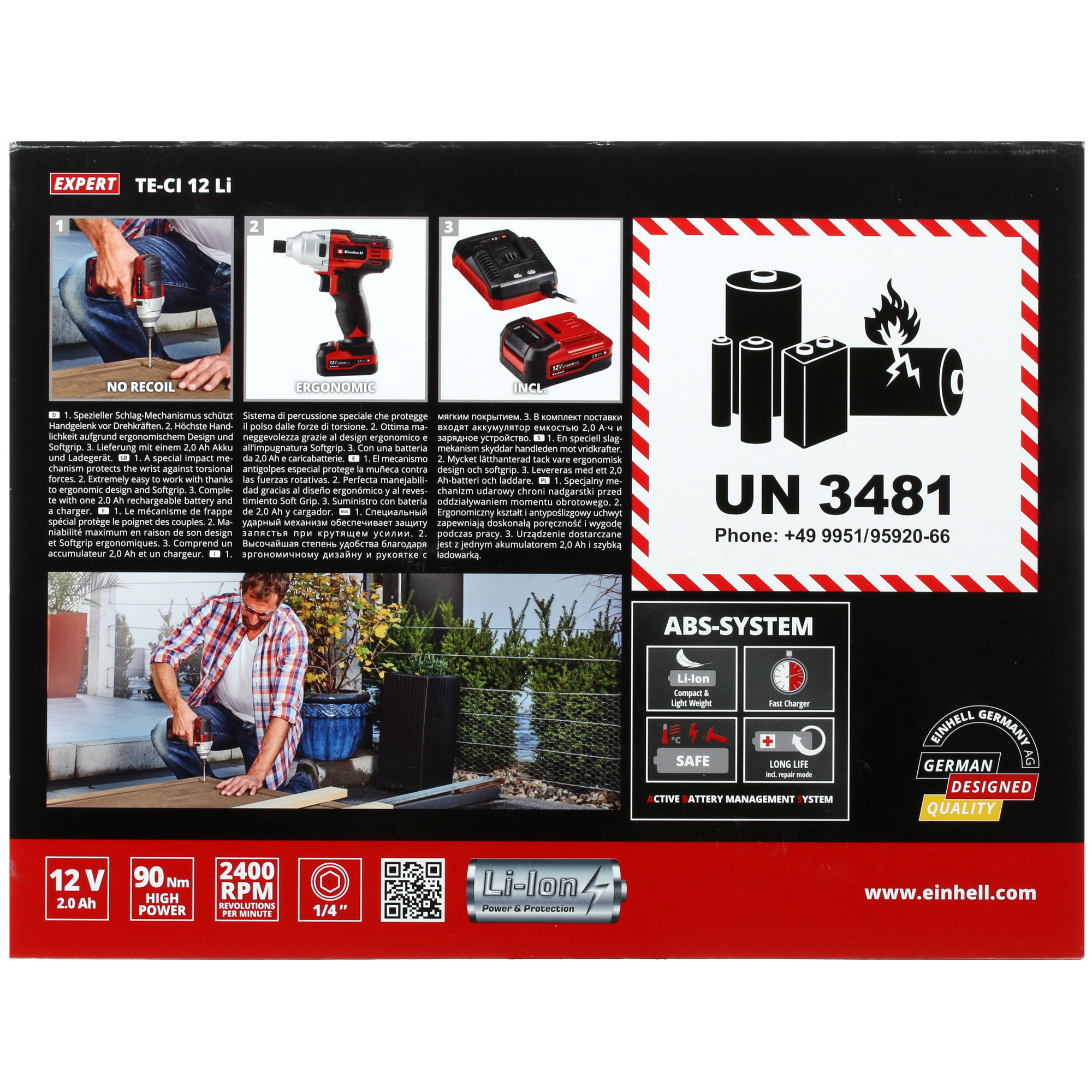 Винтоверт Einhell TE-CI 12 Li 5346599 STDN-0011180 - Вид №6