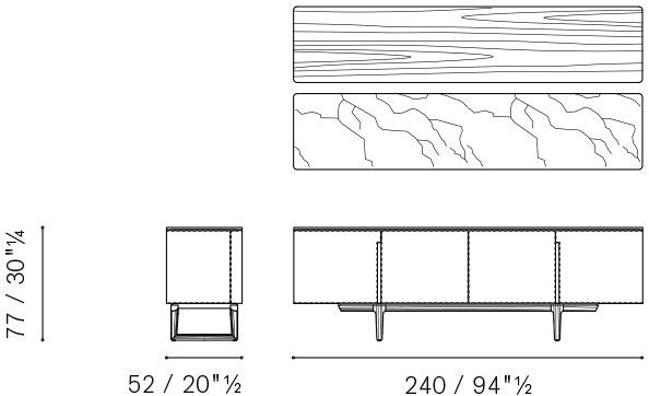 Кожаный буфет La collezione - mobili e complementi Santreyd sun-id-1407786 - Вид №2