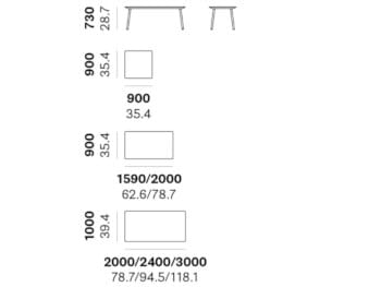 Прямоугольный садовый стол из ламината Pedrali Babila Outdoor ARCH-00146565 - Вид №3