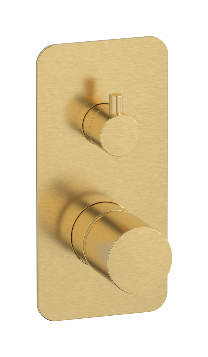 Внешние части встроенного в стену смесителя на 3 потребителя WE ARE IB rr312os Brushed Gold Brera