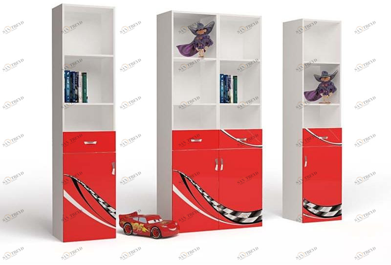 Стеллаж узкий ABC-KING Formula правый, красная 4631148150485