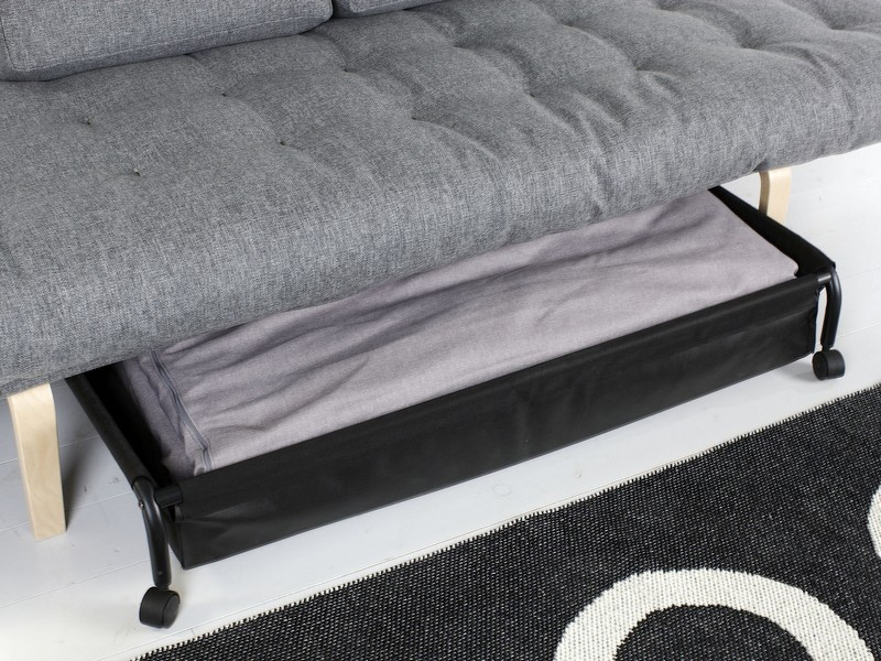 Кушетка Rollo с матрасом Rollo Classic Round и ящиком для белья чёрная Innovation Living ROLLO534 - Вид №3