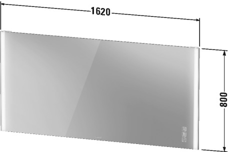 XV70470B2B2 Серии/XViu Зеркало с подсветкой Black Matt Duravit - Вид №1