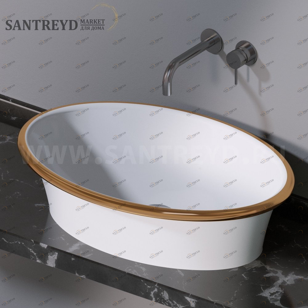 L492100G Накладная раковина на столешницу  овальная A. e T. Italia PRINCESS AeT ITALIA