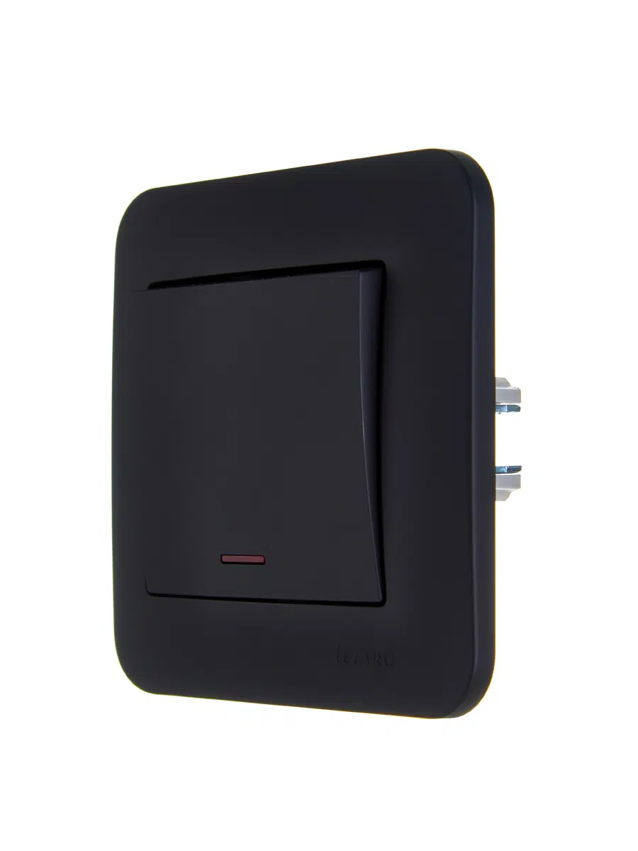 ASTI Выключатель с подсветкой чёрный бархат LEZARD 7081-4242-111 - Вид №2