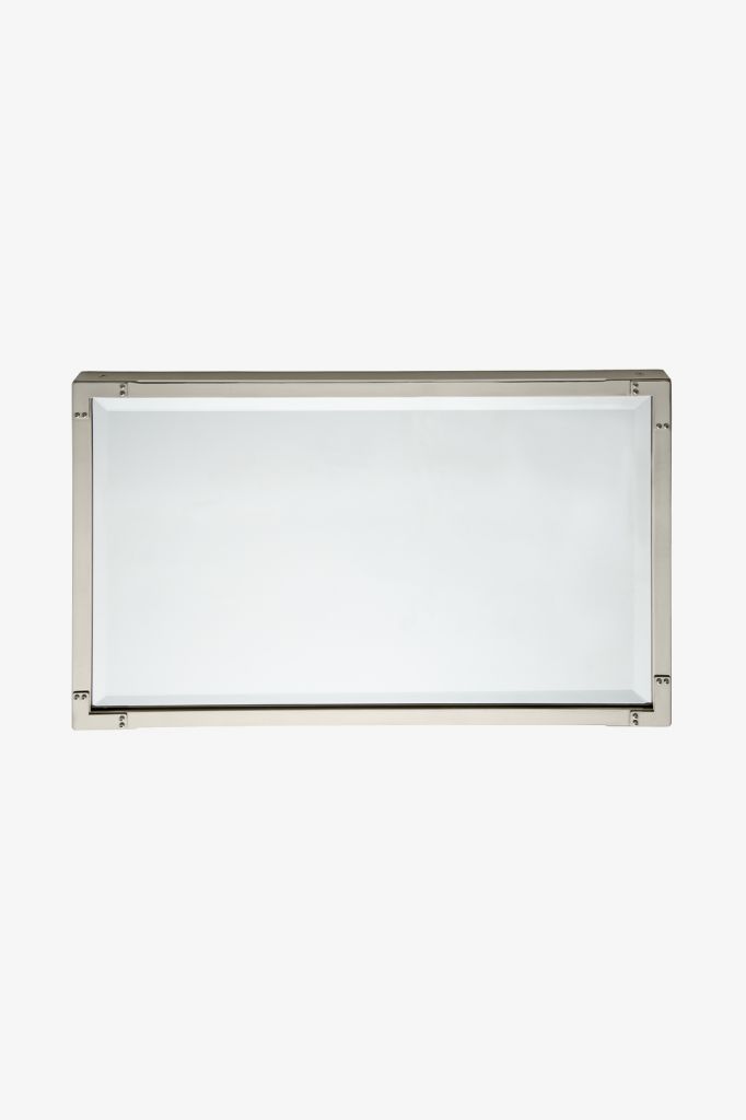 RWMR02 RW Atlas Metal Прямоугольное настенное стационарное зеркало - горизонтальное 20 "x 32" x 1 3/8 " Waterworks 