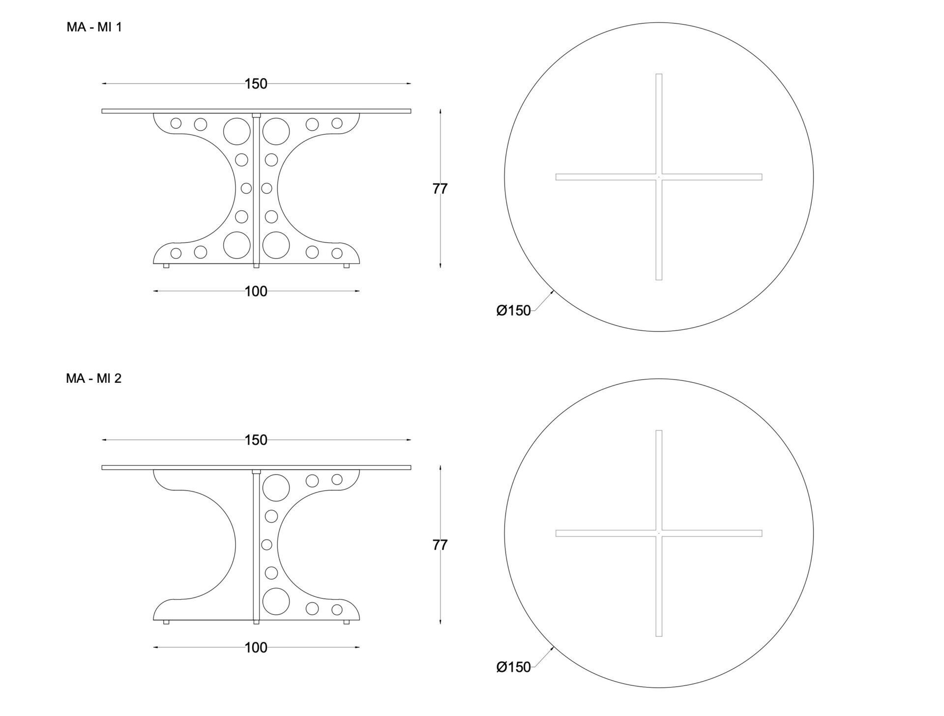 Круглый стеклянный стол с мраморным основанием Pistore Marmi MA-MI ARCH-00010499 - Вид №3
